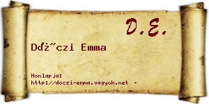Dóczi Emma névjegykártya